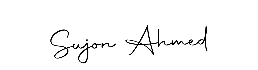 Create a beautiful signature design for name Sujon Ahmed. With this signature (Autography-DOLnW) fonts, you can make a handwritten signature for free. Sujon Ahmed signature style 10 images and pictures png