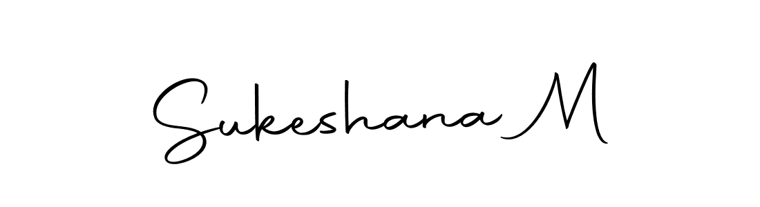 Make a beautiful signature design for name Sukeshana M. With this signature (Autography-DOLnW) style, you can create a handwritten signature for free. Sukeshana M signature style 10 images and pictures png