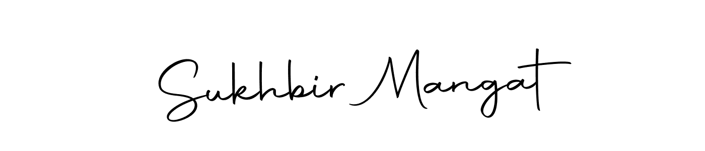 How to make Sukhbir Mangat name signature. Use Autography-DOLnW style for creating short signs online. This is the latest handwritten sign. Sukhbir Mangat signature style 10 images and pictures png