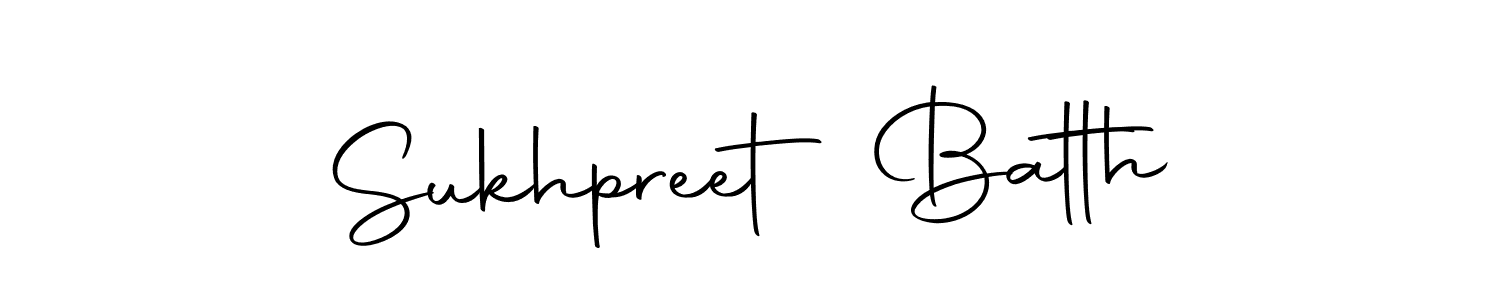 How to make Sukhpreet Batth name signature. Use Autography-DOLnW style for creating short signs online. This is the latest handwritten sign. Sukhpreet Batth signature style 10 images and pictures png