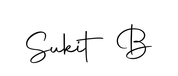 Design your own signature with our free online signature maker. With this signature software, you can create a handwritten (Autography-DOLnW) signature for name Sukit B. Sukit B signature style 10 images and pictures png