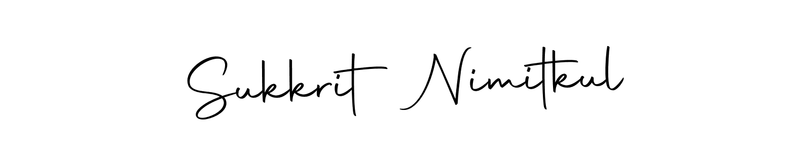 Use a signature maker to create a handwritten signature online. With this signature software, you can design (Autography-DOLnW) your own signature for name Sukkrit Nimitkul. Sukkrit Nimitkul signature style 10 images and pictures png