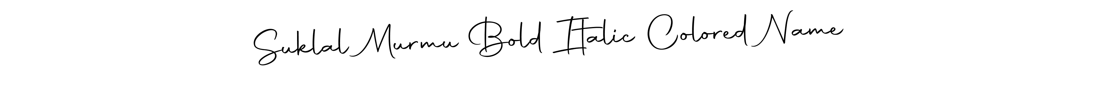 This is the best signature style for the Suklal Murmu Bold Italic Colored Name name. Also you like these signature font (Autography-DOLnW). Mix name signature. Suklal Murmu Bold Italic Colored Name signature style 10 images and pictures png