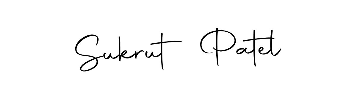 How to make Sukrut Patel name signature. Use Autography-DOLnW style for creating short signs online. This is the latest handwritten sign. Sukrut Patel signature style 10 images and pictures png