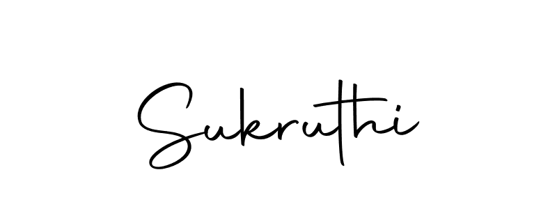 Use a signature maker to create a handwritten signature online. With this signature software, you can design (Autography-DOLnW) your own signature for name Sukruthi. Sukruthi signature style 10 images and pictures png