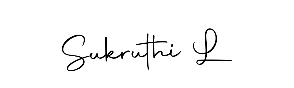 Make a beautiful signature design for name Sukruthi L. Use this online signature maker to create a handwritten signature for free. Sukruthi L signature style 10 images and pictures png