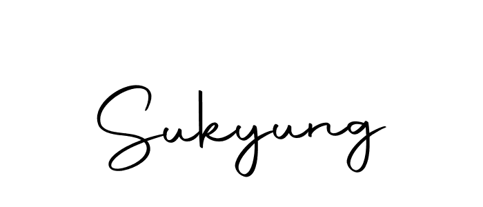 Design your own signature with our free online signature maker. With this signature software, you can create a handwritten (Autography-DOLnW) signature for name Sukyung. Sukyung signature style 10 images and pictures png