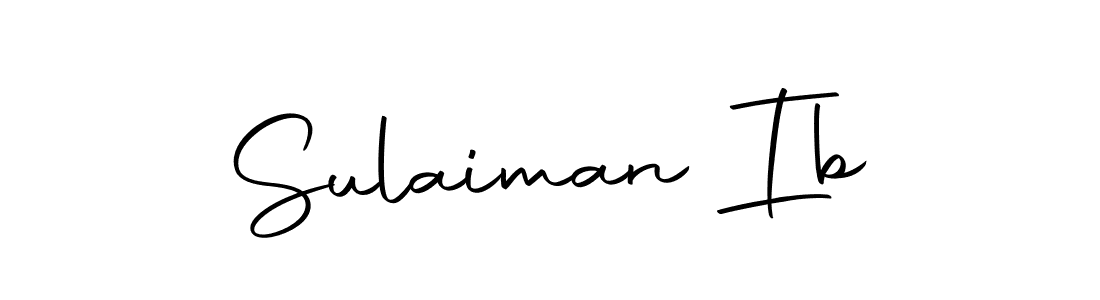 Create a beautiful signature design for name Sulaiman Ib. With this signature (Autography-DOLnW) fonts, you can make a handwritten signature for free. Sulaiman Ib signature style 10 images and pictures png