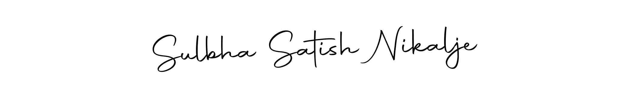 Also we have Sulbha Satish Nikalje name is the best signature style. Create professional handwritten signature collection using Autography-DOLnW autograph style. Sulbha Satish Nikalje signature style 10 images and pictures png