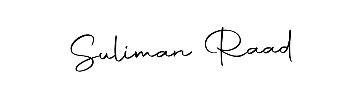 Create a beautiful signature design for name Suliman Raad. With this signature (Autography-DOLnW) fonts, you can make a handwritten signature for free. Suliman Raad signature style 10 images and pictures png