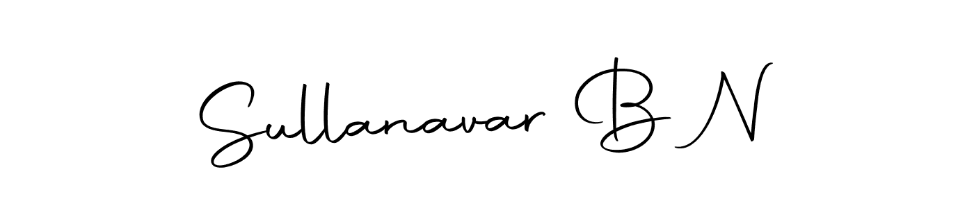 Create a beautiful signature design for name Sullanavar B N. With this signature (Autography-DOLnW) fonts, you can make a handwritten signature for free. Sullanavar B N signature style 10 images and pictures png