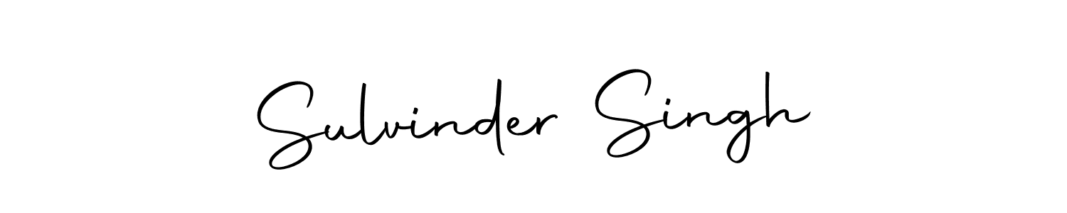 Design your own signature with our free online signature maker. With this signature software, you can create a handwritten (Autography-DOLnW) signature for name Sulvinder Singh. Sulvinder Singh signature style 10 images and pictures png