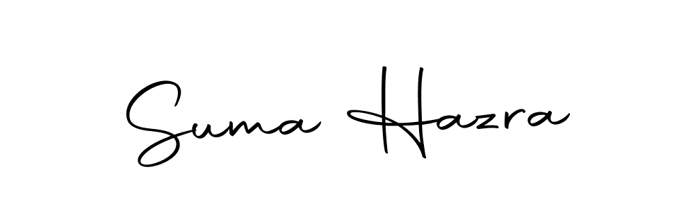 How to make Suma Hazra name signature. Use Autography-DOLnW style for creating short signs online. This is the latest handwritten sign. Suma Hazra signature style 10 images and pictures png