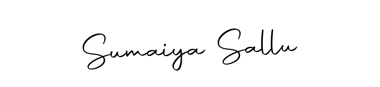 Create a beautiful signature design for name Sumaiya Sallu. With this signature (Autography-DOLnW) fonts, you can make a handwritten signature for free. Sumaiya Sallu signature style 10 images and pictures png