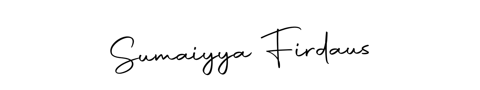 Use a signature maker to create a handwritten signature online. With this signature software, you can design (Autography-DOLnW) your own signature for name Sumaiyya Firdaus. Sumaiyya Firdaus signature style 10 images and pictures png