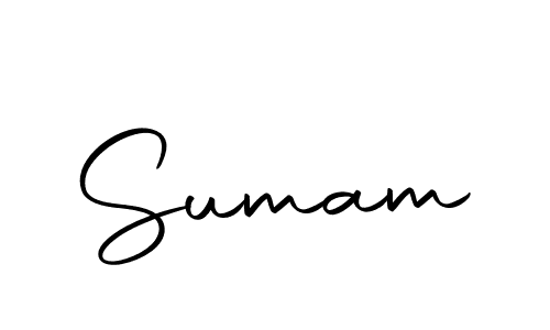 Design your own signature with our free online signature maker. With this signature software, you can create a handwritten (Autography-DOLnW) signature for name Sumam. Sumam signature style 10 images and pictures png