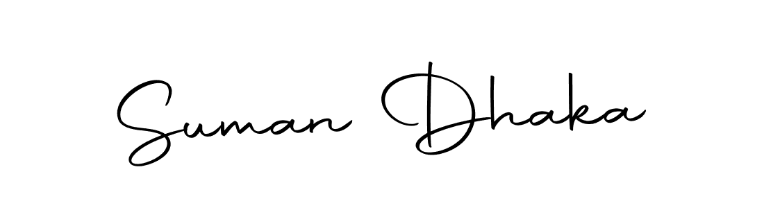 Design your own signature with our free online signature maker. With this signature software, you can create a handwritten (Autography-DOLnW) signature for name Suman Dhaka. Suman Dhaka signature style 10 images and pictures png