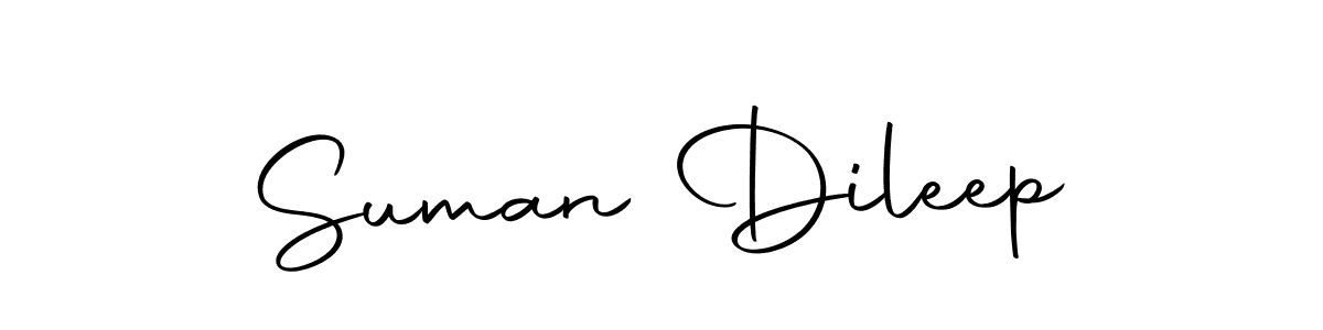 How to make Suman Dileep name signature. Use Autography-DOLnW style for creating short signs online. This is the latest handwritten sign. Suman Dileep signature style 10 images and pictures png