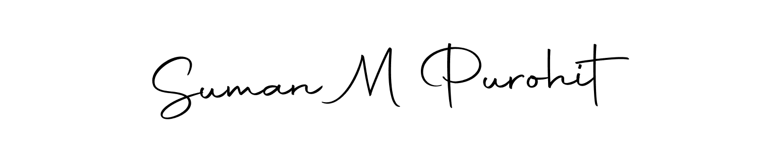 Make a beautiful signature design for name Suman M Purohit. With this signature (Autography-DOLnW) style, you can create a handwritten signature for free. Suman M Purohit signature style 10 images and pictures png