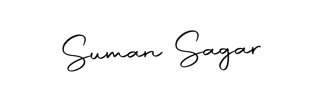 How to make Suman Sagar name signature. Use Autography-DOLnW style for creating short signs online. This is the latest handwritten sign. Suman Sagar signature style 10 images and pictures png