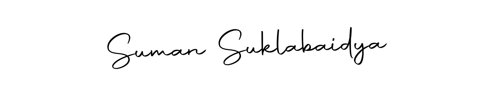 How to make Suman Suklabaidya name signature. Use Autography-DOLnW style for creating short signs online. This is the latest handwritten sign. Suman Suklabaidya signature style 10 images and pictures png