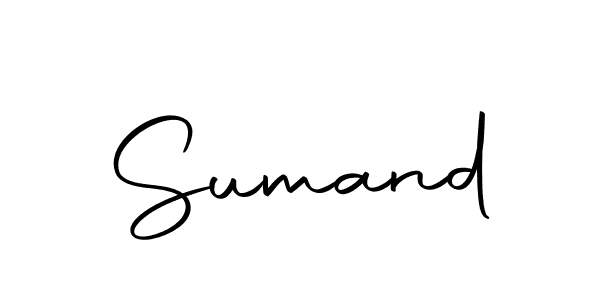 Design your own signature with our free online signature maker. With this signature software, you can create a handwritten (Autography-DOLnW) signature for name Sumand. Sumand signature style 10 images and pictures png