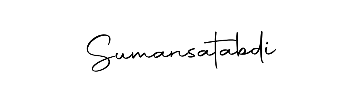 Use a signature maker to create a handwritten signature online. With this signature software, you can design (Autography-DOLnW) your own signature for name Sumansatabdi. Sumansatabdi signature style 10 images and pictures png