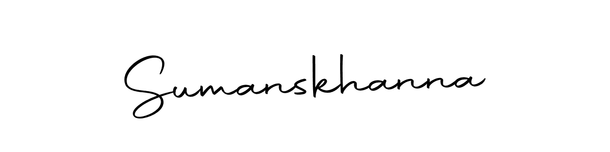 Design your own signature with our free online signature maker. With this signature software, you can create a handwritten (Autography-DOLnW) signature for name Sumanskhanna. Sumanskhanna signature style 10 images and pictures png