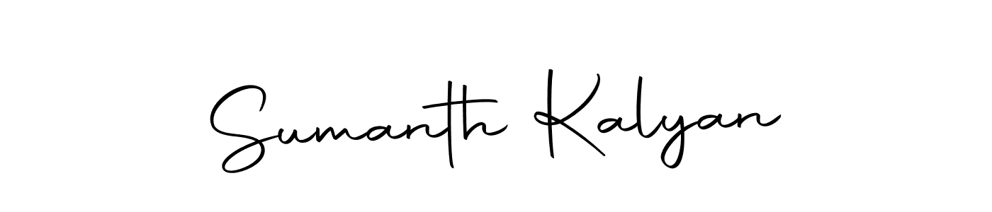 Use a signature maker to create a handwritten signature online. With this signature software, you can design (Autography-DOLnW) your own signature for name Sumanth Kalyan. Sumanth Kalyan signature style 10 images and pictures png