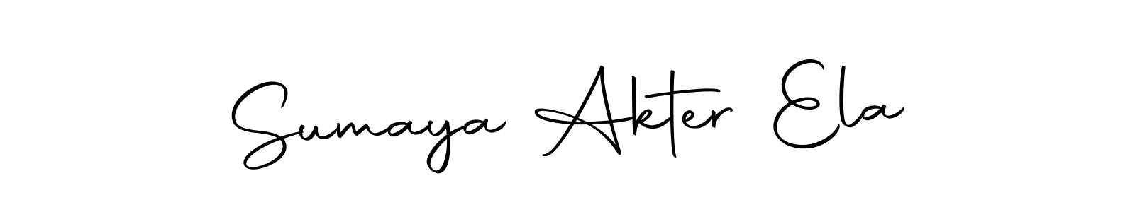 Design your own signature with our free online signature maker. With this signature software, you can create a handwritten (Autography-DOLnW) signature for name Sumaya Akter Ela. Sumaya Akter Ela signature style 10 images and pictures png