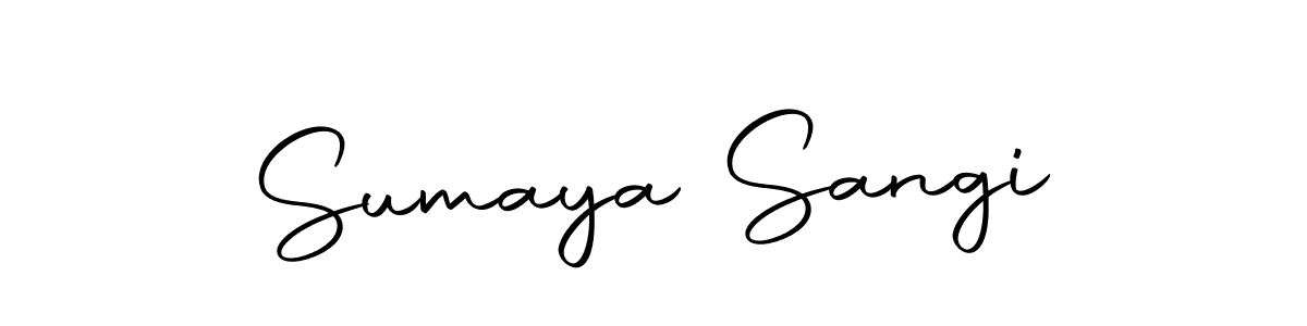 Use a signature maker to create a handwritten signature online. With this signature software, you can design (Autography-DOLnW) your own signature for name Sumaya Sangi. Sumaya Sangi signature style 10 images and pictures png