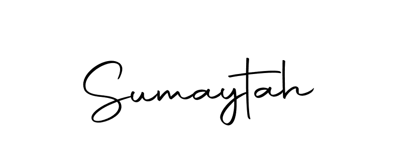 Design your own signature with our free online signature maker. With this signature software, you can create a handwritten (Autography-DOLnW) signature for name Sumaytah. Sumaytah signature style 10 images and pictures png