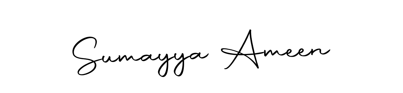 Design your own signature with our free online signature maker. With this signature software, you can create a handwritten (Autography-DOLnW) signature for name Sumayya Ameen. Sumayya Ameen signature style 10 images and pictures png