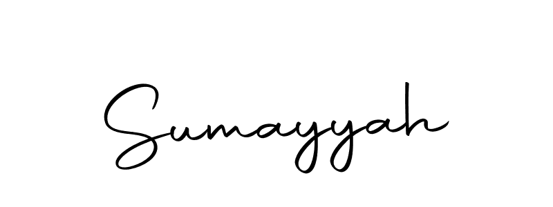 Create a beautiful signature design for name Sumayyah. With this signature (Autography-DOLnW) fonts, you can make a handwritten signature for free. Sumayyah signature style 10 images and pictures png