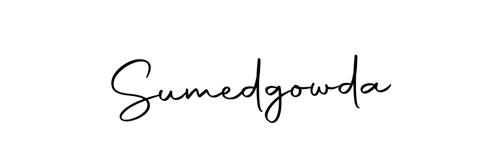 Use a signature maker to create a handwritten signature online. With this signature software, you can design (Autography-DOLnW) your own signature for name Sumedgowda. Sumedgowda signature style 10 images and pictures png