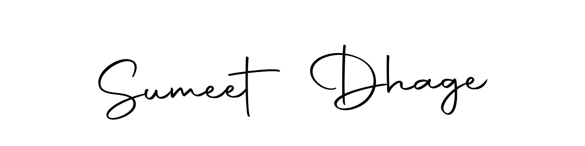 Create a beautiful signature design for name Sumeet Dhage. With this signature (Autography-DOLnW) fonts, you can make a handwritten signature for free. Sumeet Dhage signature style 10 images and pictures png