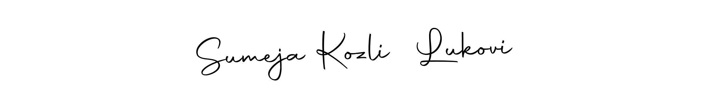 The best way (Autography-DOLnW) to make a short signature is to pick only two or three words in your name. The name Sumeja Kozlić Luković include a total of six letters. For converting this name. Sumeja Kozlić Luković signature style 10 images and pictures png