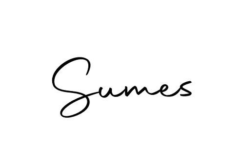 Create a beautiful signature design for name Sumes. With this signature (Autography-DOLnW) fonts, you can make a handwritten signature for free. Sumes signature style 10 images and pictures png