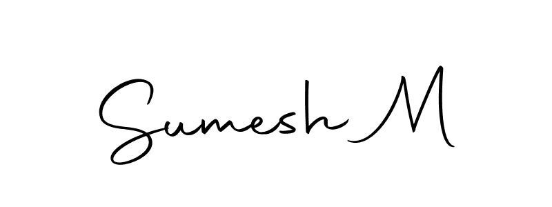 Create a beautiful signature design for name Sumesh M. With this signature (Autography-DOLnW) fonts, you can make a handwritten signature for free. Sumesh M signature style 10 images and pictures png