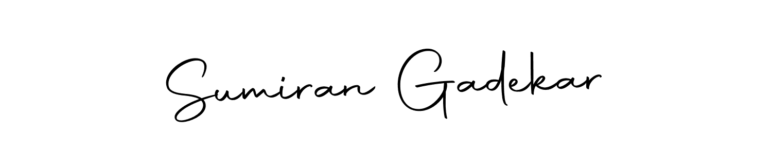 How to make Sumiran Gadekar name signature. Use Autography-DOLnW style for creating short signs online. This is the latest handwritten sign. Sumiran Gadekar signature style 10 images and pictures png