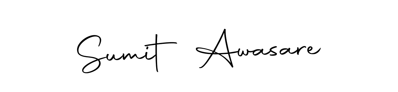 How to make Sumit Awasare name signature. Use Autography-DOLnW style for creating short signs online. This is the latest handwritten sign. Sumit Awasare signature style 10 images and pictures png