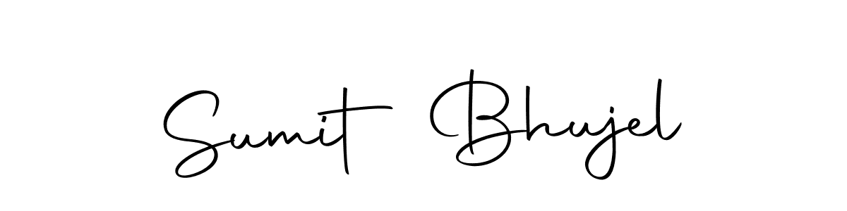 Design your own signature with our free online signature maker. With this signature software, you can create a handwritten (Autography-DOLnW) signature for name Sumit Bhujel. Sumit Bhujel signature style 10 images and pictures png