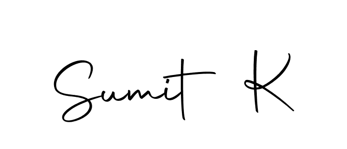 How to make Sumit K name signature. Use Autography-DOLnW style for creating short signs online. This is the latest handwritten sign. Sumit K signature style 10 images and pictures png