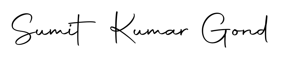 The Autography-DOLnW font gives name Sumit Kumar Gond a signature that looks effortless yet distinguished. Download high-res PNG instantly. Sumit Kumar Gond signature style 10 images and pictures png