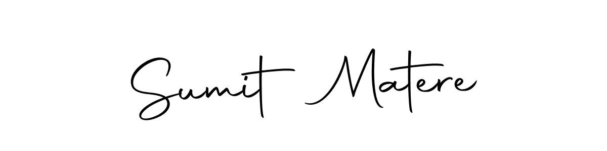 How to make Sumit Matere name signature. Use Autography-DOLnW style for creating short signs online. This is the latest handwritten sign. Sumit Matere signature style 10 images and pictures png
