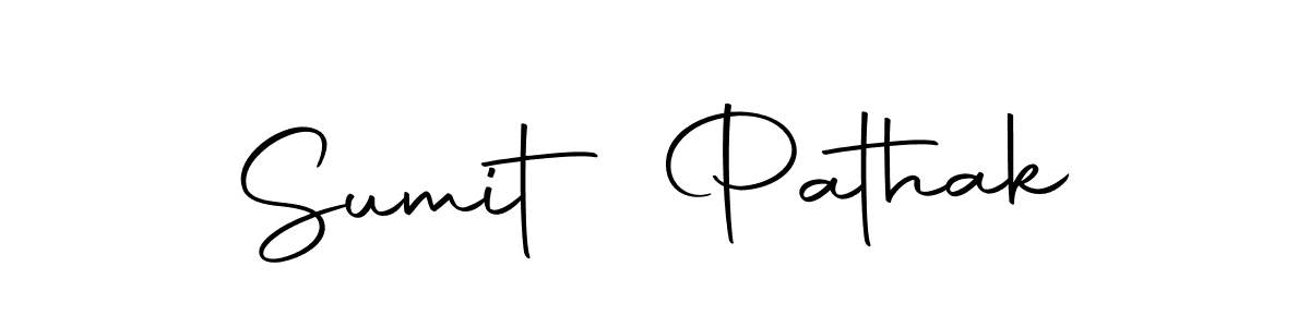 Create a beautiful signature design for name Sumit Pathak. With this signature (Autography-DOLnW) fonts, you can make a handwritten signature for free. Sumit Pathak signature style 10 images and pictures png