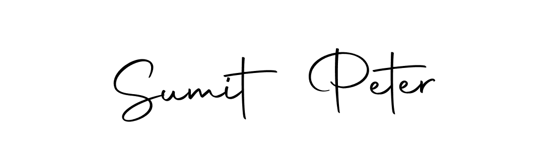 How to make Sumit Peter name signature. Use Autography-DOLnW style for creating short signs online. This is the latest handwritten sign. Sumit Peter signature style 10 images and pictures png