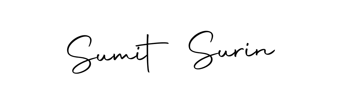 How to make Sumit Surin name signature. Use Autography-DOLnW style for creating short signs online. This is the latest handwritten sign. Sumit Surin signature style 10 images and pictures png