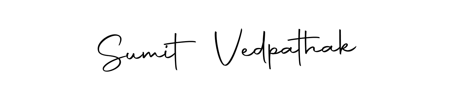 Create a beautiful signature design for name Sumit Vedpathak. With this signature (Autography-DOLnW) fonts, you can make a handwritten signature for free. Sumit Vedpathak signature style 10 images and pictures png
