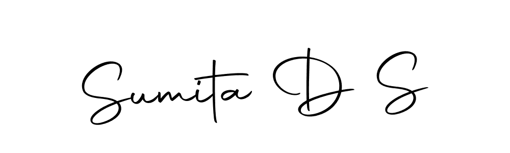 Design your own signature with our free online signature maker. With this signature software, you can create a handwritten (Autography-DOLnW) signature for name Sumita D S. Sumita D S signature style 10 images and pictures png